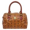 Image 1 : MCM Tan Cognac Visetos Brown Leather Trim Vintage Boston Bag