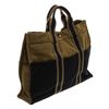 Image 1 : Hermes Green Navy Canvas Sac Fourre MM Tote Bag