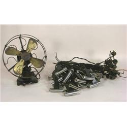 Peerless fan and 12 electric hair curlers