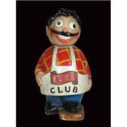 Plaster figural advertising for Club