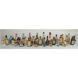 Selection of 25 miniature liquor bottles