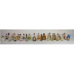 Selection of 25 miniature liquor bottles