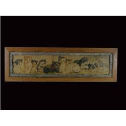 Oak framed Yard of Kittens