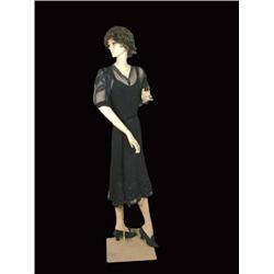 Six Foot female mannequin Black dress