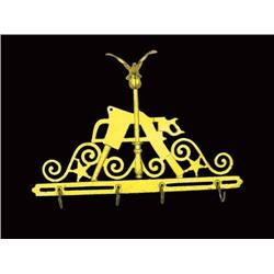 Butcher shop, 4 hook, iron meat holder