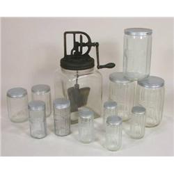 4 qt. butter churn and canister set