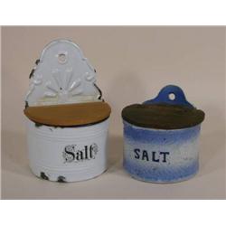 Two salt boxes