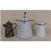 Image 1 : Three enamel coffee pots