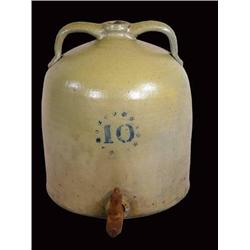 Ten gal. crockery vinegar jug
