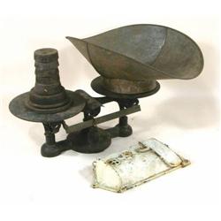 Cast iron mail box and scales