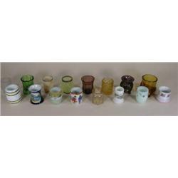 Sixteen glass toothpick holders
