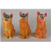 Image 1 : Three chalkware carnival cat figural prizes