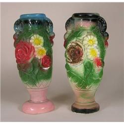 Two chalkware carnival prizes