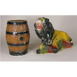 Two chalkware carnival prizes