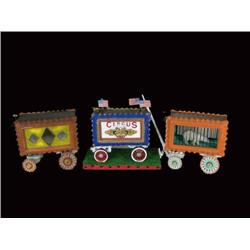 Three circus wagons