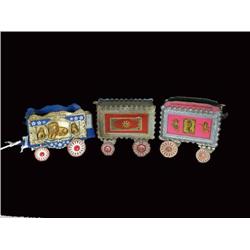 Three circus wagons