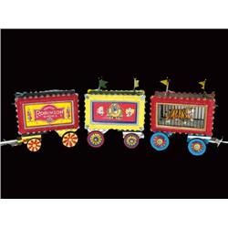Three circus wagons