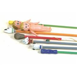 Selection of 6 carnival batons and canes