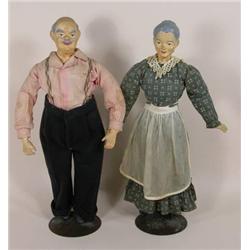 Two 18 inch ceramic dolls
