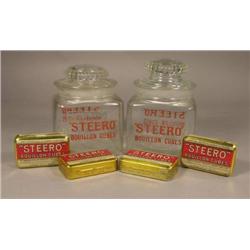 Two Steero Boullion Cube Store Jars
