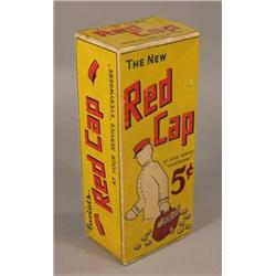 The New Red Cap Embossed Tin Sign