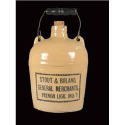 Stout and Roland Crock Jug with Bale