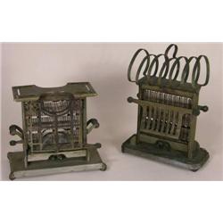 Two early toasters, both by Universal