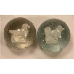 Two Sulfite marbles, Shepard and Collie