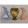 Image 1 : 3 pottery items including McCoy ewer