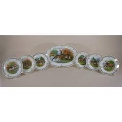 Seven piece dinnerware game set