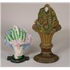 Image 1 : Two cast iron flower basket door stops