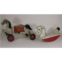 Pr. wooden toy horses Toddler Toy Co.