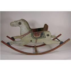 Childs wooden rocking horse