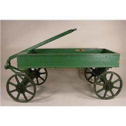 Childs wooden pull wagon