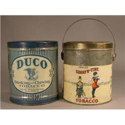 Two Tobacco Tins. Duco