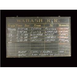 Wabash Railroad schedule chart