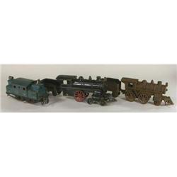 Various Ives train engine items