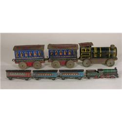 Misc. tin train set items