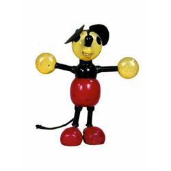 Wooden Mickey Mouse figure