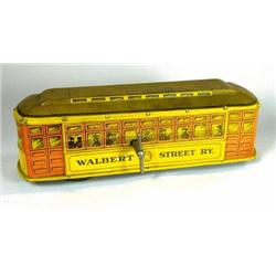 Tin wind-up Walbert Street Ry. Street car