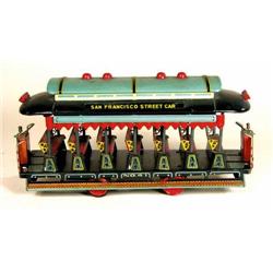 Tin wind-up San Francisco street car