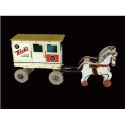 Rich Toy Co. horse and dairy wagon