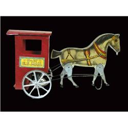 Gibson Co. litho horse U.S. Mail cart