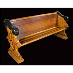 Walnut/Oak mixture Chapel pew