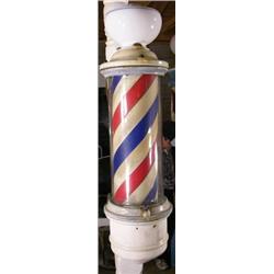 Wall mount porcelain barber pole