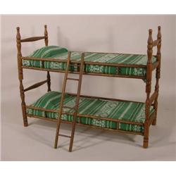 Doll bunk bed w/ladder, oak