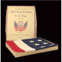 Bull Dog Bunting U.S. Flag, Original Box