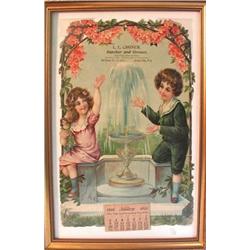 1910 Calendar advertising L. L. Croner