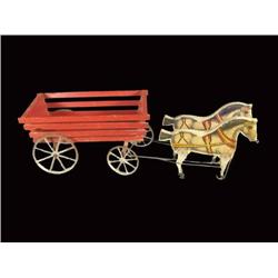 Horse Drawn Wagon Toy by Gibbs