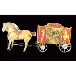 Horse Drawn Circus Wagon wood Toy